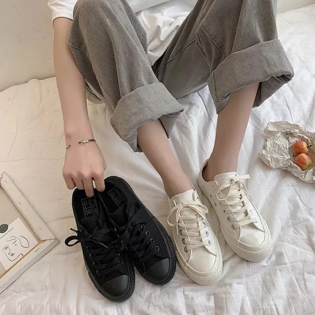 Giầy Thể Thao [ CONVERSE + Full Box ]  Đen Nam Nữ [ Cổ Thấp - Cổ Cao ] . Sneaker CV 1970s Cao Cấp