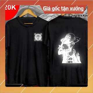 Sale!!! ⚡️freeship⚡️áo thun phản quang monkey d. luffy 2 mặt cực đẹp - áo thun manga - one piece giá rẻ