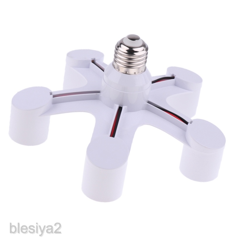 3 In 1 E27 To Three E27 Base Socket Splitter Lamp Bulb Adapter Converter Holder