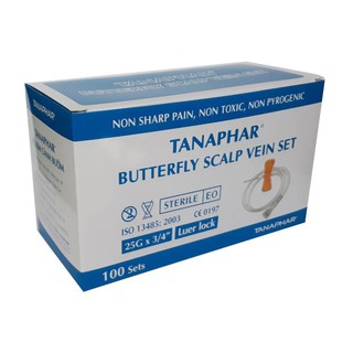 Hộp 100 Bộ kim cánh bướm TANAPHAR (25G)