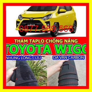 Thảm taplo wigo -da vân carbon-nhung lông cừu