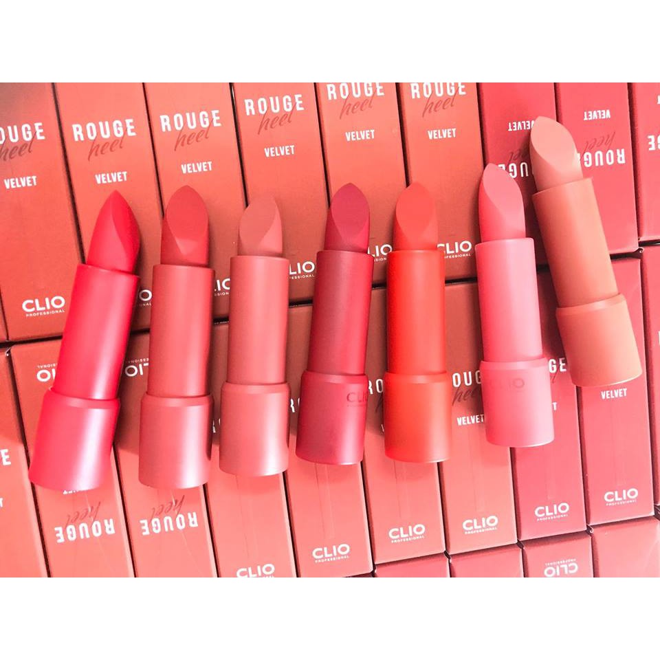 SON CLIO ROUGE HEEL VELVET - HÀN QUỐC