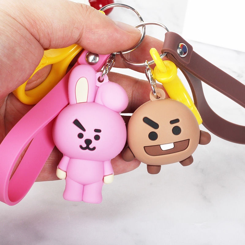 Móc khóa gắn hình các nhân vật hoạt hình BT21 dễ thương