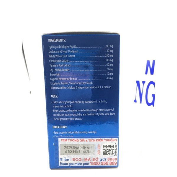 ✅ [Chính Hãng] Jex Natural Joint Paint Relief Thực phẩm hỗ trợ giảm đau trong thoái hoá khớp, viêm khớp dạng thấp.