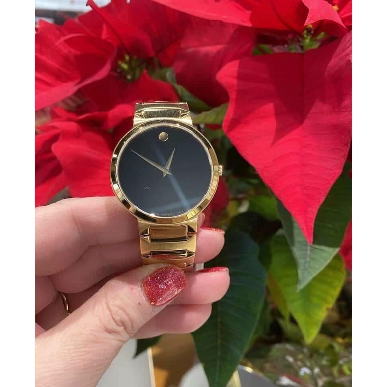 Đồng Hồ Nam Nữ Movado Temo Men's Gold-Tone 0607294 & 0607297