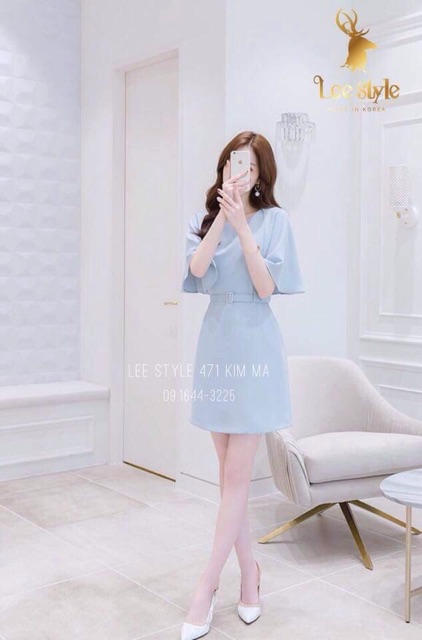 Đầm dự tiệc Shara kem belt sang trọng - nhiều size và màu, form dáng chuẩn thích hợp mặc đi làm, dự tiệc