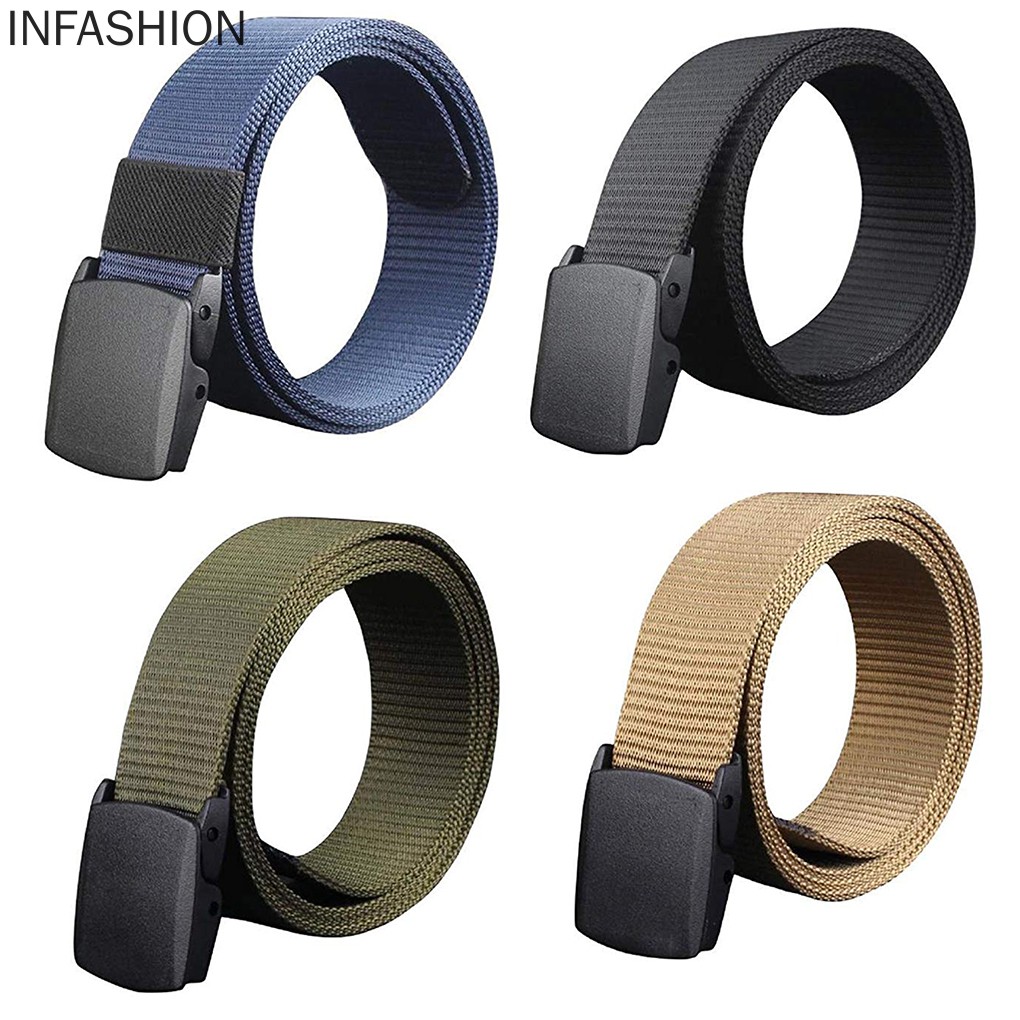 Thắt Lưng Dây Bện Phối Khóa Kim Loại Thời Trang Cho Nam