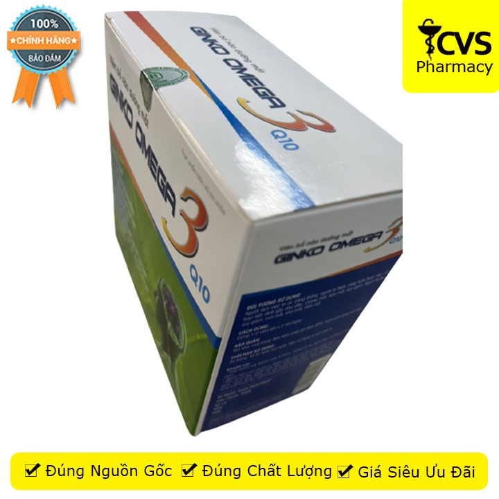 Viên Bổ Não Dưỡng Mắt GINKO OMEGA 3 Q10 bổ sung các dưỡng chất cho mắt &amp; não 100v - Cvspharmacy