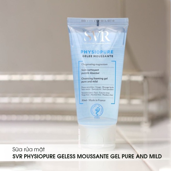 Sữa rửa mặt SVR cho da nhạy cảm Physiopure Gelee Moussante Minisize 55ml