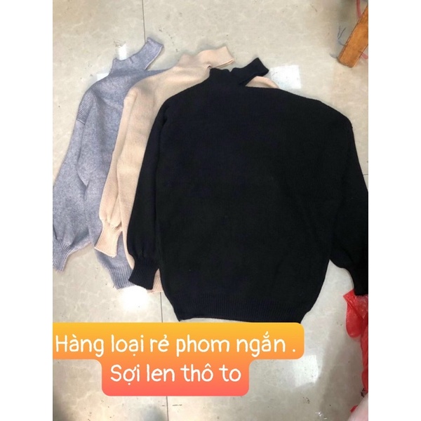 áo len khoét vai dang dài cho nữ