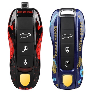 Suitable for Porsche car key case macan Cayenne Cayman taycan 718 Boxster 911 Panamera modified key case
