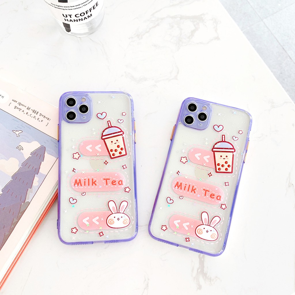 Ốp lưng iphone Milk Tea viền màu 5/5s/6/6plus/6s/6splus/7/7plus/8/8plus/x/xr/xs/11/12/pro/max/plus/promax | BigBuy360 - bigbuy360.vn