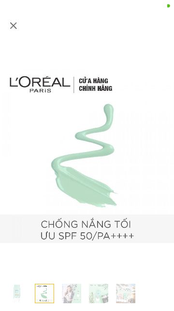 Chính hãng có bill kem chống nắng kiềm dầu / kem chống nắng trang điểm L'oreal paris 30ml loreal spf 50