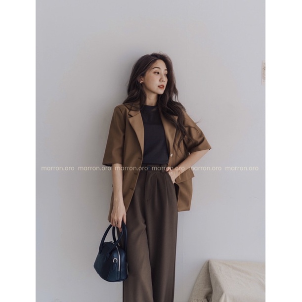 Áo khoác cộc tay CHOCO BLAZER by Marron oro | BigBuy360 - bigbuy360.vn