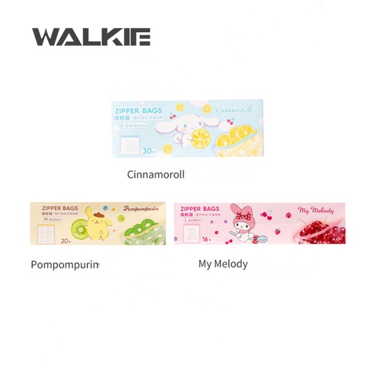 SANRIO Túi Zip Bảo Quản Thực Phẩm Có Thể Tái Sử Dụng