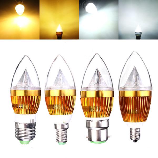 Bóng đèn nến e12 e14 e27 b22 3w led 220v chất lượng cao