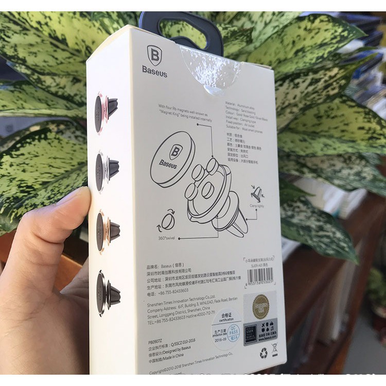 Giá để điện thoại trên ô tô hít hốc gió điều hòa Gold Aromatizing Car Mount Baseus | BigBuy360 - bigbuy360.vn