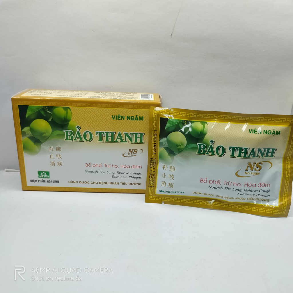 Viên Ngậm Bảo Thanh Không Đường - Hộp 20 Viên