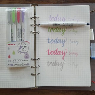 Zebra Mildliner brush set màu tím