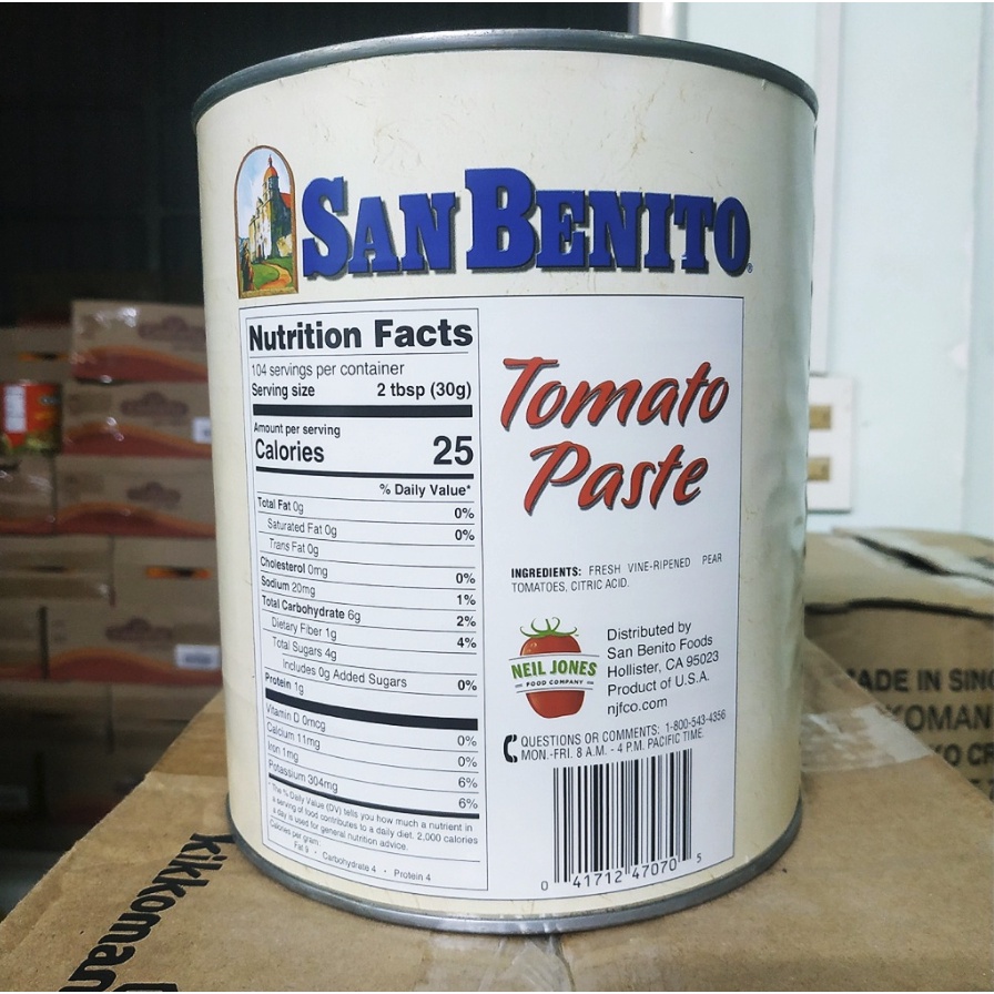 [Mã BMBAU50 giảm 7% đơn 99K] Cà Chua Đóng Hộp Nutri Garden San Benito Tomato Paste 3,15Kg