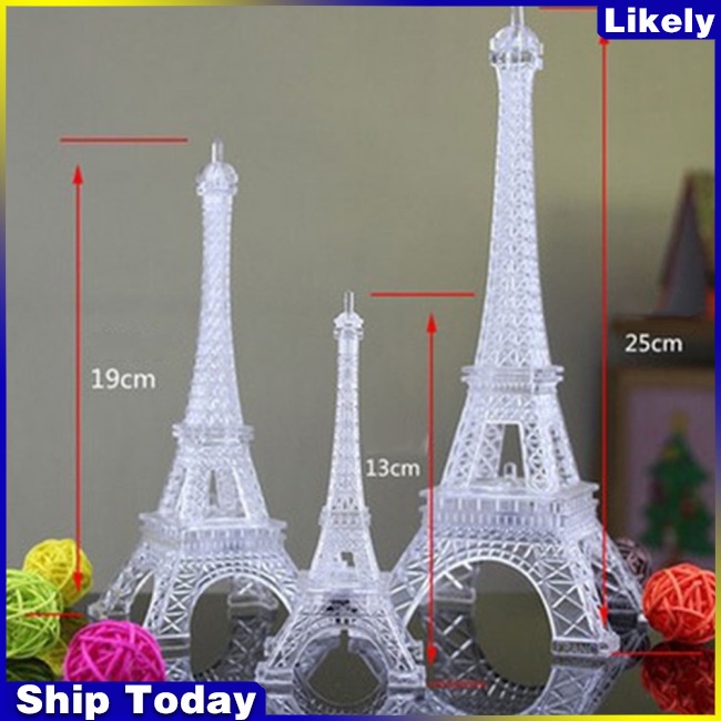 Đèn ngủ để bàn hình tháp Eiffel nhiều màu lãng mạn