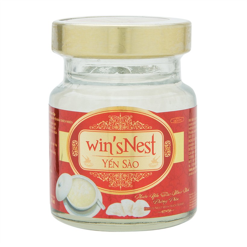 Nước Yến sào win'sNest chưng sẵn đường phèn (6 Lọ x 70ml / Hộp) Tặng kèm túi xách