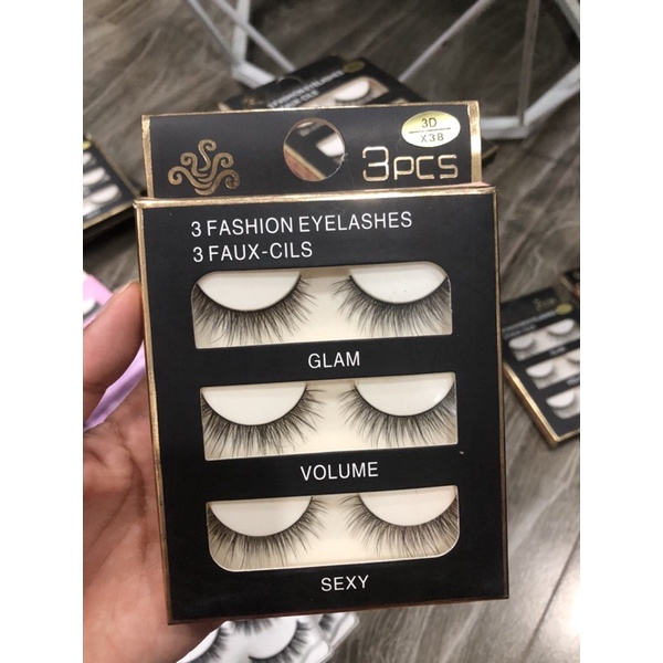 Lông Mi Chồn 3D Fashion Eyelashes 3 Faux Cils Set 3 Cặp