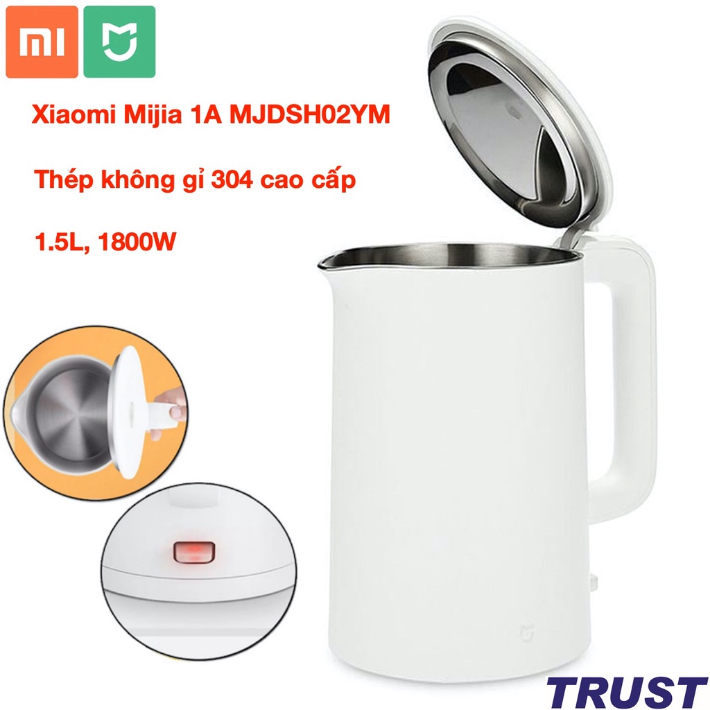 Ấm đun nước, bình đun nước siêu tốc Xiaomi Mijia 1A MJDSH02YM- 1,5L, 1800W