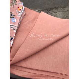 Vải linen tưng premium màu Hồng Sapoche