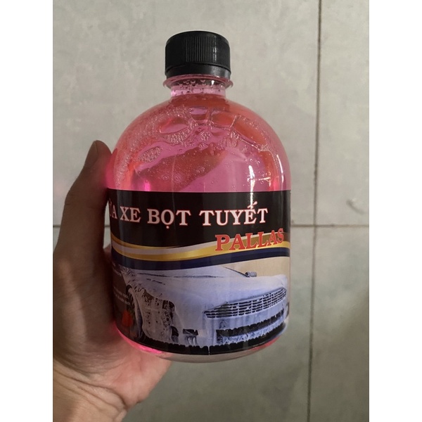 Bình xịt tạo bọt rửa xe và xà bông rửa xe siêu bọt pallas chính hãng 500ml.