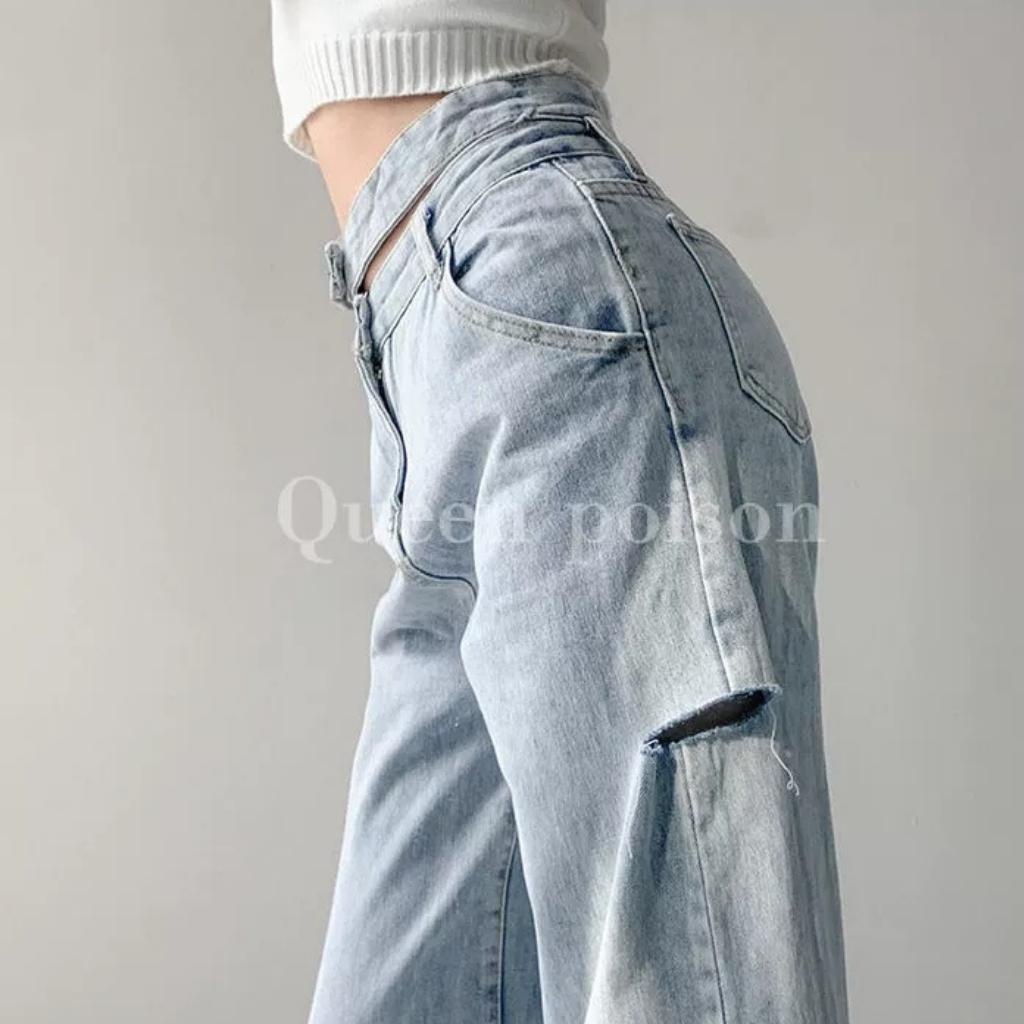 Quần Baggy Suông Rộng Cạp Cao 2 Lưng Kiểu Siêu Hot