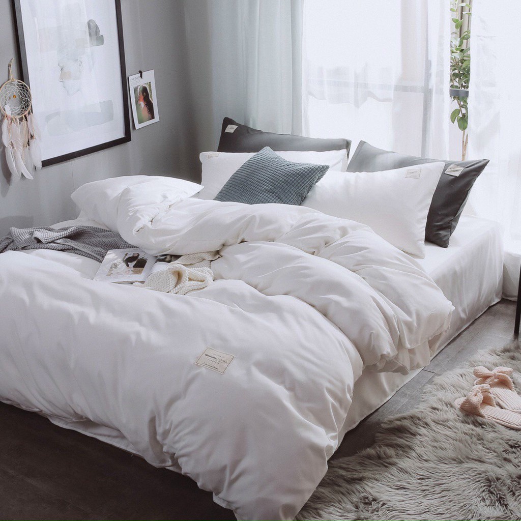 Vỏ chăn trơn Cotton Tici kích thước 2m x 2m2 lồng được ruột