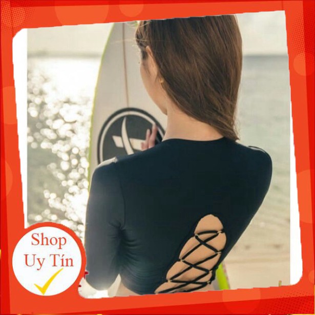 Áo Bơi Nữ Lẻ Tay Dài Crotop (Cam Kết Giá Rẻ Toàn Quốc) Hàng Shop Thiết Kế Chất Đẹp
