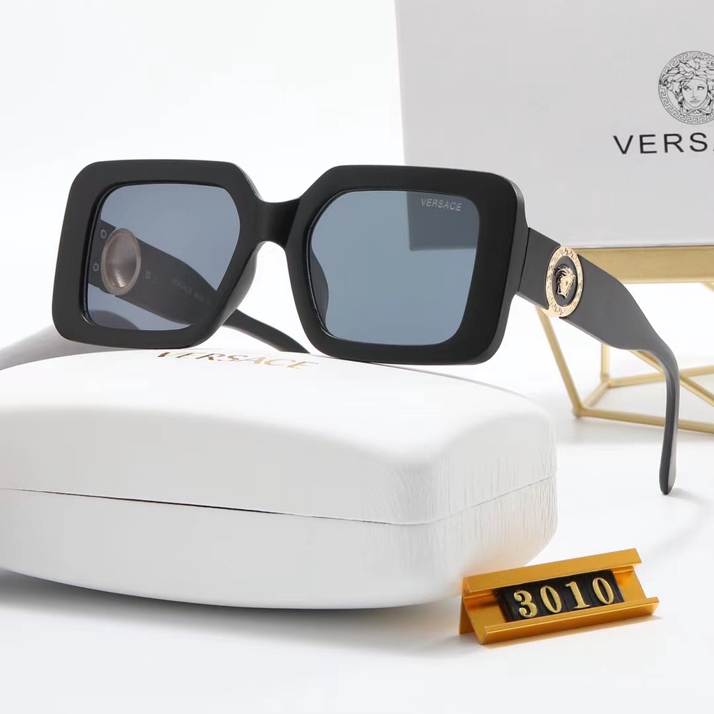 Kính Chống Nắng Hiệu Versace Gọng Vuông Phong Cách Cổ Điển Sang Trọng Chống Tia UV Cho Nam Và Nữ