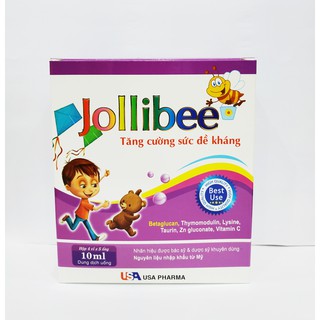 Jollibee Tăng Cường Sức Đề Kháng - Tăng Cường Miễn Dịch - Khỏi Lo Ốm Vặt - Ngọt Thơm Dễ Uống - Hộp 20 Ống