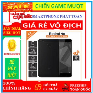 Điện thoại xiaomi redmi 4x ram 3gb/32gb 2 sim - fullbox - màn hình ips lcd , 5.5 , full hd android 6.0 -dung lượng.
