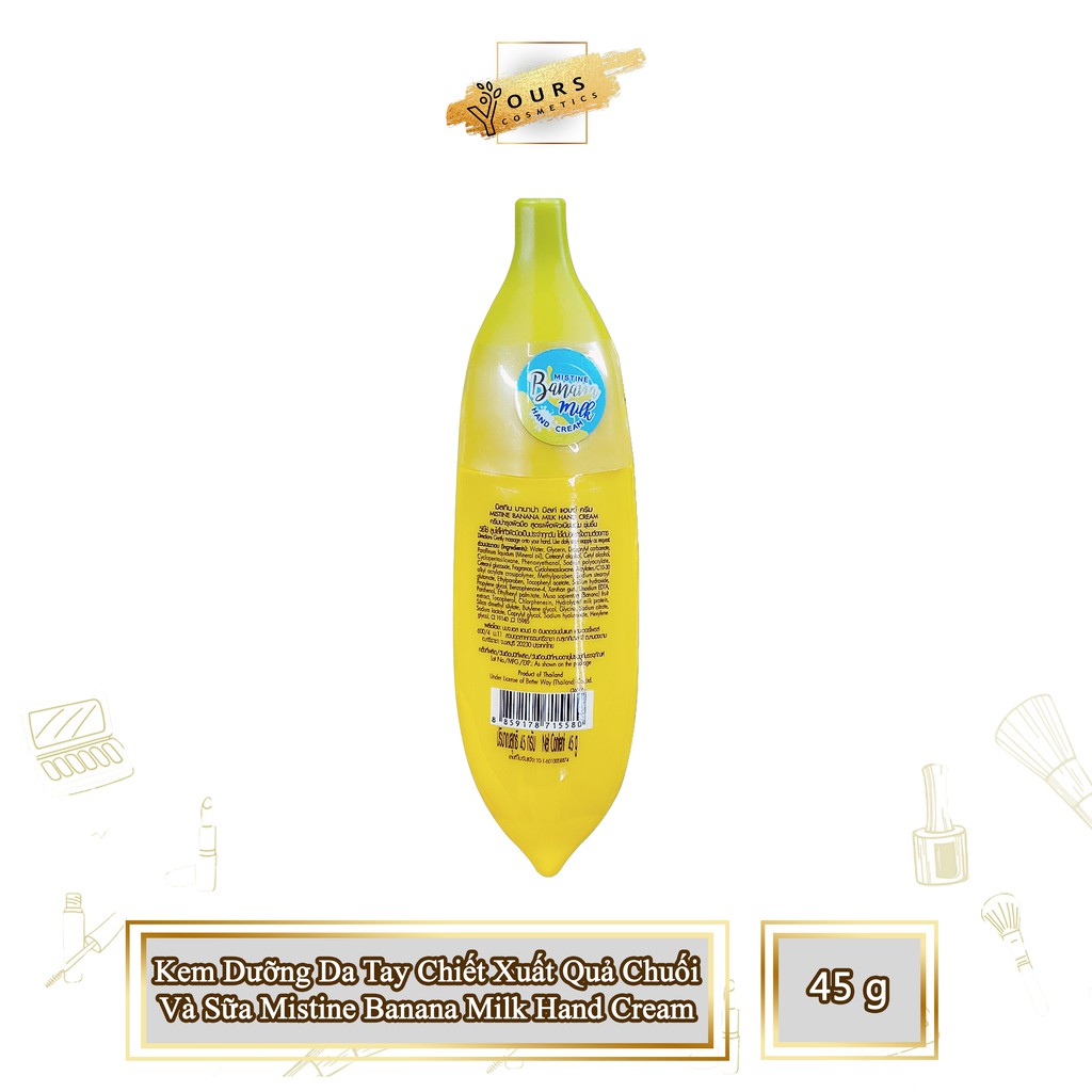 [Auth Thái - FLASH SALE] Kem Dưỡng Da Tay Chiết Xuất Quả Chuối Và Sữa Mistine Banana Milk Hand Cream