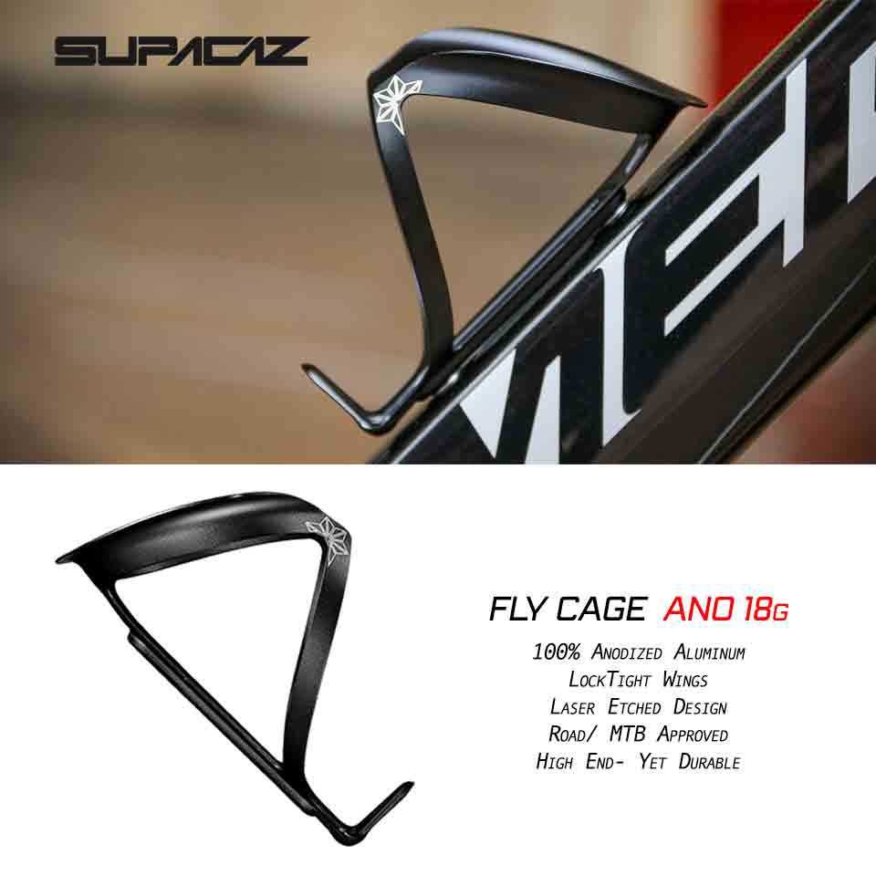Gọng bình nước bằng nhôm hiệu Supacaz Fly Cage Ano 18g, hàng chính hãng