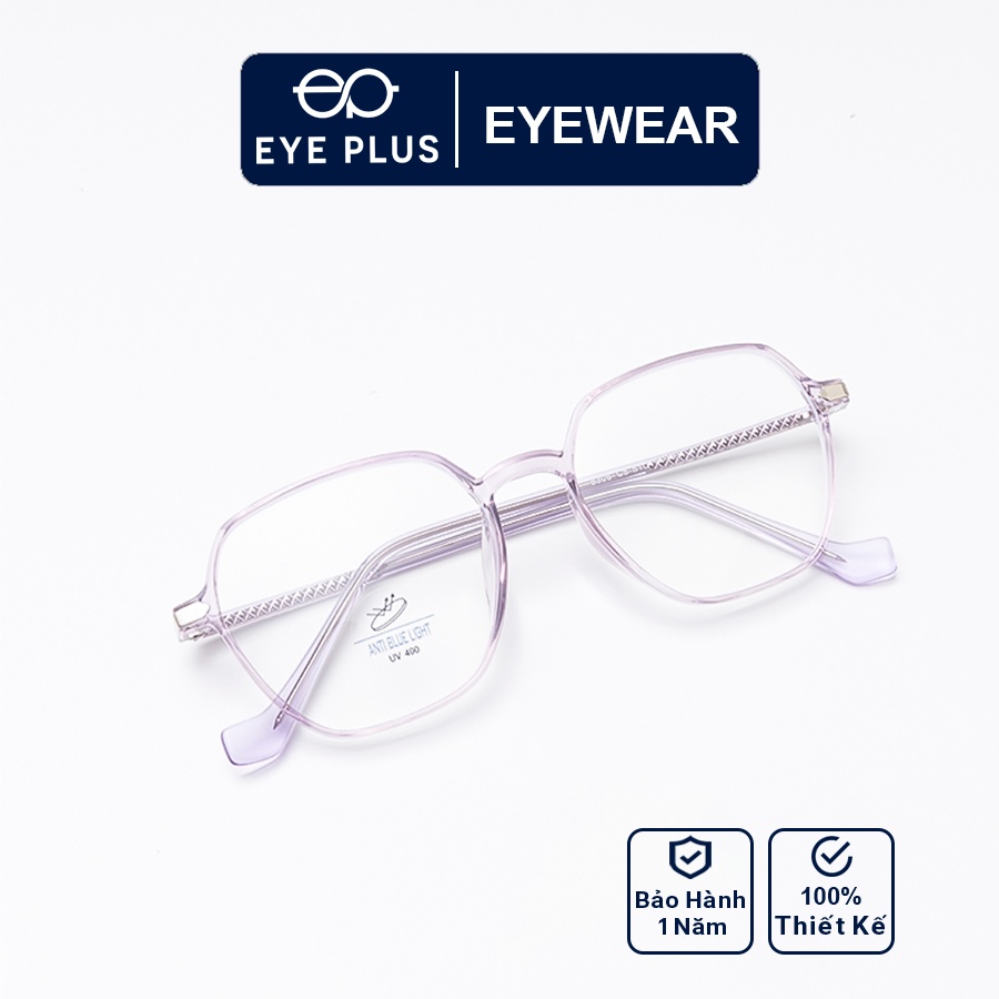 Gọng kính cận nam nữ thời trang Eye Plus lục giác hot trend N240-8306