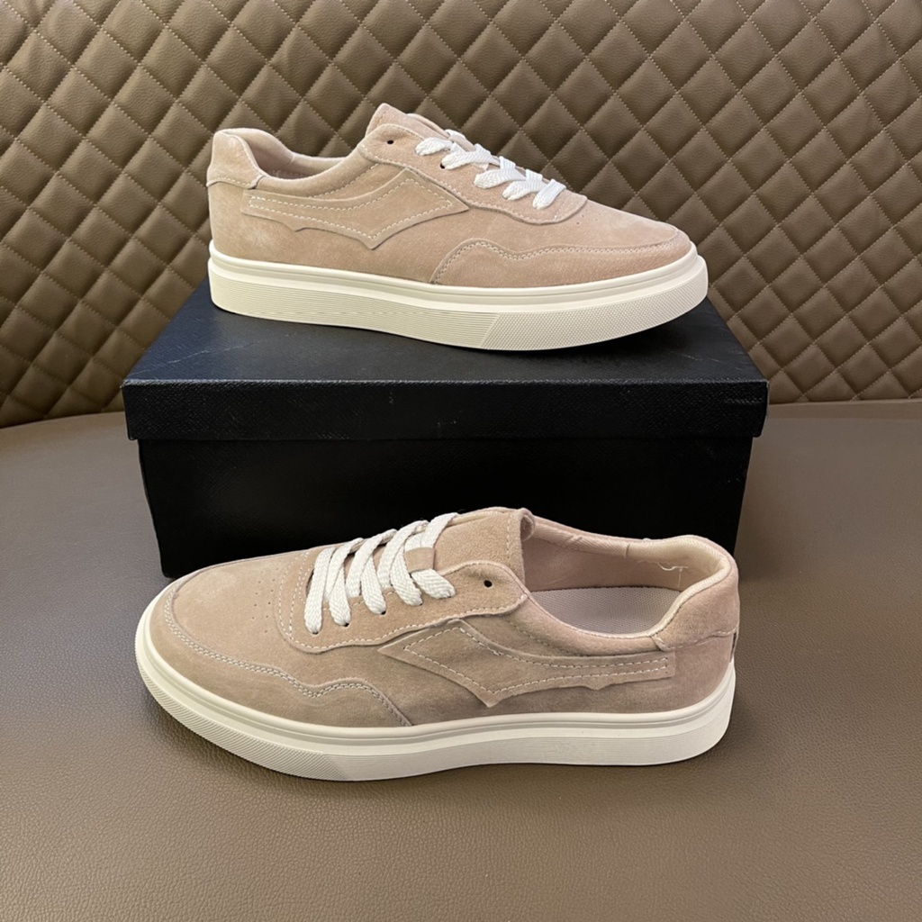 Giày sneaker nam da thật thời trang cao cấp Prada phong cách trẻ trung, năng động