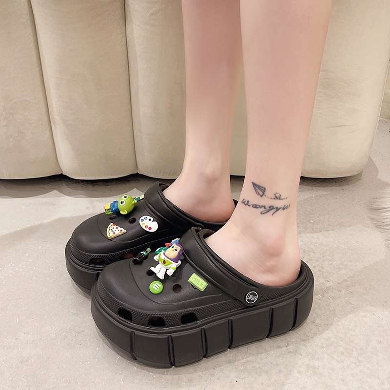 [ Loại 1 đế 6cm ] Dép sục bánh mì Cross nữ đế 6cm siêu nhẹ tặng kèm Sticker dễ thương