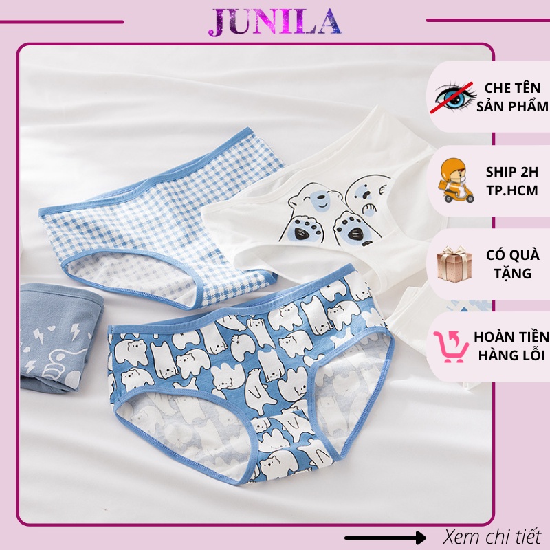 Quần lót nữ kháng khuẩn cotton hoạt hình ngộ nghĩnh nữ tính QL11
