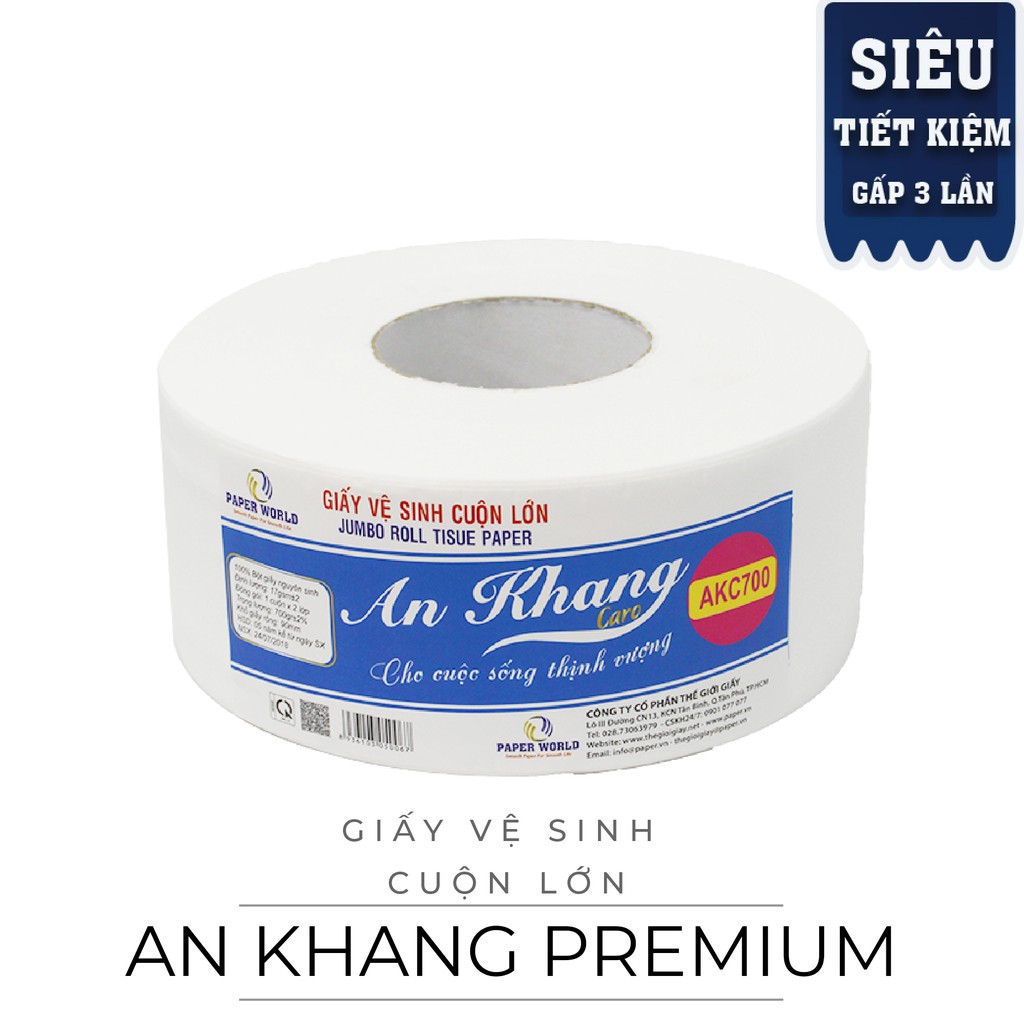 Giấy vệ sinh cuộn lớn 500g An Khang