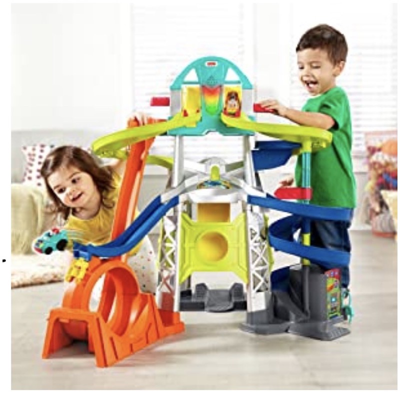 Bộ đồ chơi đường đua đôi lốc xoáy khổng lồ Fisher Price