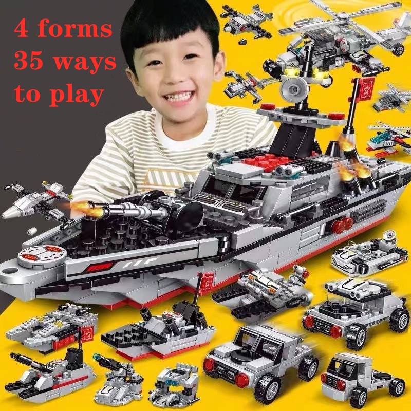 Bộ Đồ Chơi Lắp Ráp Máy Bay / Tàu Chiến Dành Cho Các Bé