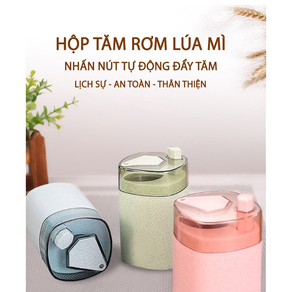 Lọ đựng tăm lúa mạch hộp ống chứa cây xỉa tăm Minh House