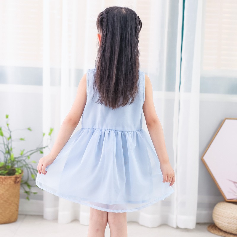 Sườn xám bé gái in hình hoa sen