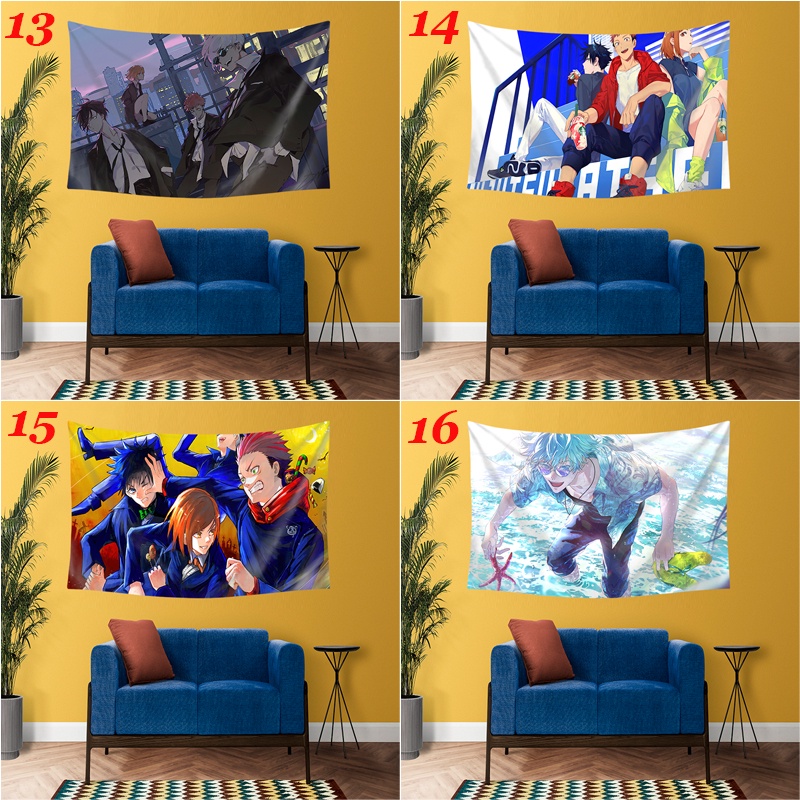 Thảm Treo Tường Trang Trí In Hình Jujutsu Kaisen