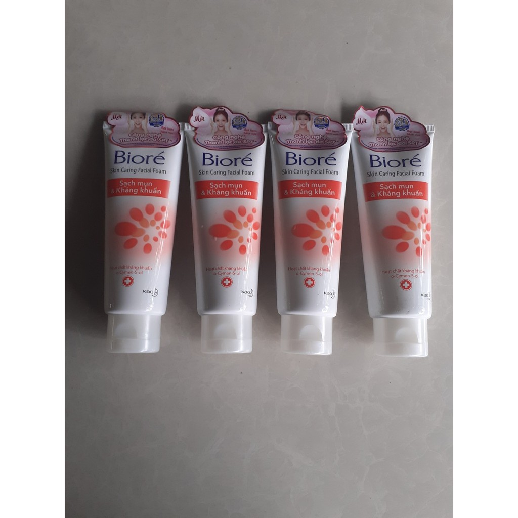 Tuýp 100g Sữa rửa mặt ngừa mụn biore  công nghệ thanh lọc da SPT độc đáo từ Nhật Bản