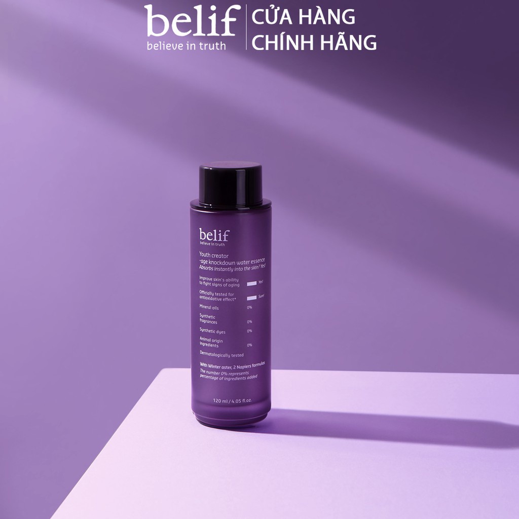 [Mã COSLG5 giảm 10%]Nước dưỡng chống lão hóa củng cố độ đàn hồi belif Age Knockdown Water Essence 120ml
